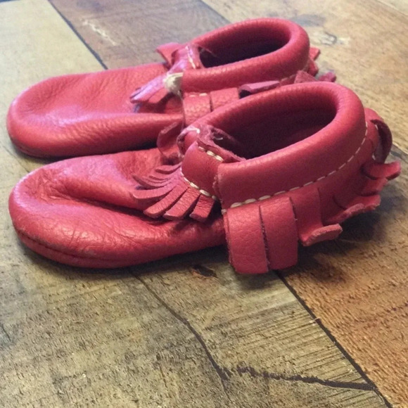 FreshlyPicked size 4 Premium Leather Pink Moccasins - Picture 4 of 4